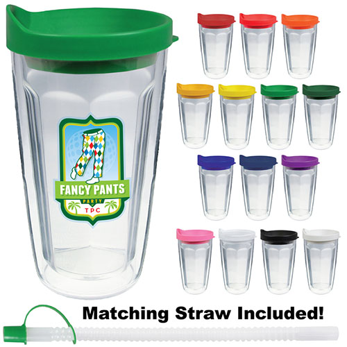 16 oz decal Print thermal travel tumbler